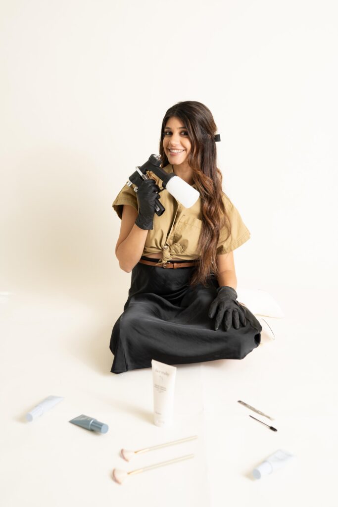 Talessa beauty specialist seated with treatment tools
